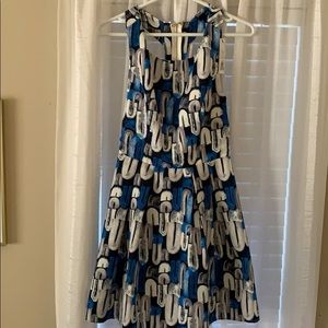 Blue and white patterned ark & co. dress